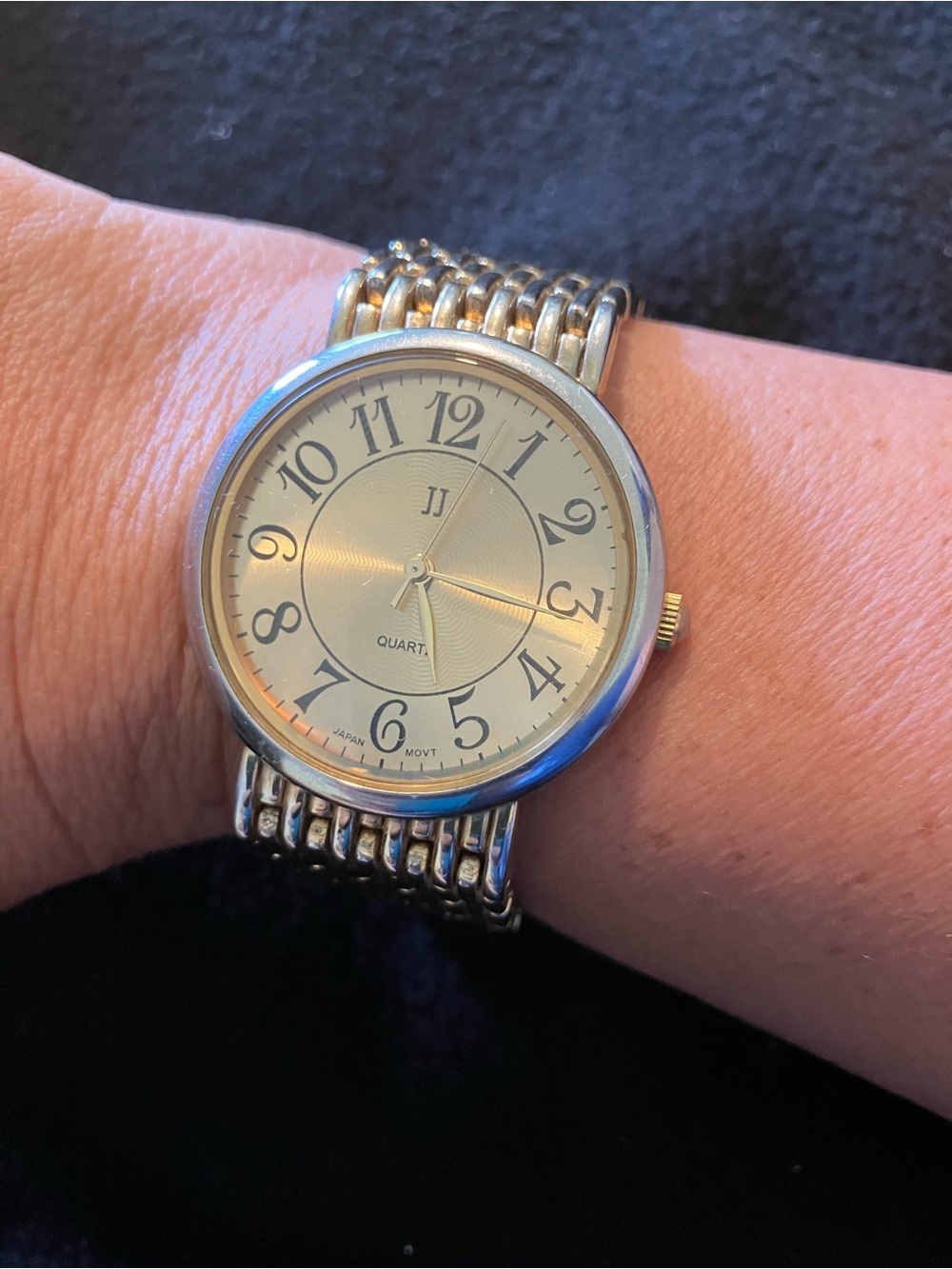 Vintage JJ Jules Jurgensen Gold Tone Mesh Watch – New Battery & Running!